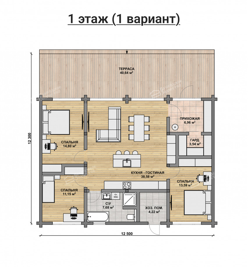 Дом из профилированного бруса VZ-431 